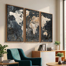 World Map Canvas Print – Detailed Map of the World Wall Art