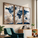 Rustic World Map Canvas Print – Framed Wall Art for Couples,