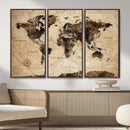 World Map Wall Art Canvas Print by MyGreatCanvas | Canvas Wall Art Prints | Photo Prints & Wall Decor