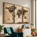 World Map Wall Art Canvas Print