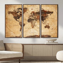 Modern Red and Gray World Map Canvas Print – Framed Wall Art by MyGreatCanvas | Canvas Wall Art Prints | Photo Prints & Wall Decor