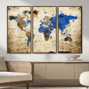 World Map Canvas Print – Colorful Abstract Travel Map, by MyGreatCanvas | Canvas Wall Art Prints | Photo Prints & Wall Decor