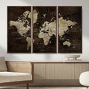 Blue World Map Canvas Wall Art – Framed Modern Travel Map by MyGreatCanvas | Canvas Wall Art Prints | Photo Prints & Wall Decor