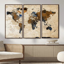 World Map Canvas Print – Framed Travel Map Wall Art for by MyGreatCanvas | Canvas Wall Art Prints | Photo Prints & Wall Decor