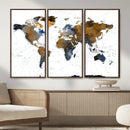 World Map Wall Art Canvas Print, Modern Decorative Framed by MyGreatCanvas | Canvas Wall Art Prints | Photo Prints & Wall Decor