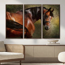 Majestic Brown Horse Wall Art Canvas Print – Framed