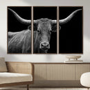 Texas Longhorn Bull Wall Art Canvas Print, Cow Portrait Wall by MyGreatCanvas | Canvas Wall Art Prints | Photo Prints & Wall Decor