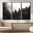 Black White Forest Wall Art Canvas Print, Misty Pine Tree by MyGreatCanvas | Canvas Wall Art Prints | Photo Prints & Wall Decor
