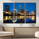 Austin Skyline Wall Art Canvas Print, Austin Downtown Night by MyGreatCanvas | Canvas Wall Art Prints | Photo Prints & Wall Decor
