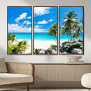 Barbados Beach Wall Art Canvas Print, Palm Tree Ocean by MyGreatCanvas | Canvas Wall Art Prints | Photo Prints & Wall Decor