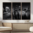 Boston Wall Art Canvas Print, Boston City Downtown Night by MyGreatCanvas | Canvas Wall Art Prints | Photo Prints & Wall Decor
