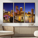 Boston Wall Art Canvas Print, Boston City Downtown Night by MyGreatCanvas | Canvas Wall Art Prints | Photo Prints & Wall Decor