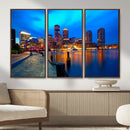 Boston Wall Art Canvas Print, Boston City Downtown Night by MyGreatCanvas | Canvas Wall Art Prints | Photo Prints & Wall Decor