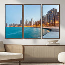 Chicago Wall Art Canvas Print, Chicago City Downtown Night by MyGreatCanvas | Canvas Wall Art Prints | Photo Prints & Wall Decor