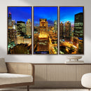 Chicago Wall Art Canvas Print - Chicago City Downtown Night by MyGreatCanvas | Canvas Wall Art Prints | Photo Prints & Wall Decor