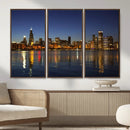 Chicago Wall Art Canvas Print - Chicago City Downtown Night by MyGreatCanvas | Canvas Wall Art Prints | Photo Prints & Wall Decor