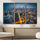 Chicago Wall Art Canvas Print - Chicago City Downtown Night by MyGreatCanvas | Canvas Wall Art Prints | Photo Prints & Wall Decor