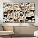 Farmhouse Animals Horse Longhorn Cow Wall Art Canvas Print - by MyGreatCanvas | Canvas Wall Art Prints | Photo Prints & Wall Decor