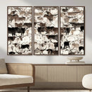 Abstract Texas Longhorn Print - Longhorn Herd Print for by MyGreatCanvas | Canvas Wall Art Prints | Photo Prints & Wall Decor