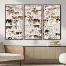 Abstract Texas Cow Canvas Print for Cabin and Western Home by MyGreatCanvas | Canvas Wall Art Prints | Photo Prints & Wall Decor