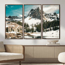 Snowy Mountain Wall Art Canvas Print, Alpine Pine Forest by MyGreatCanvas | Canvas Wall Art Prints | Photo Prints & Wall Decor
