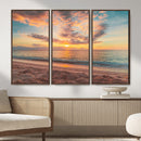 Sunset Beach Wall Art Canvas Print – Soft Coastal by MyGreatCanvas | Canvas Wall Art Prints | Photo Prints & Wall Decor