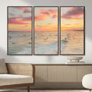 Sunset Beach Wall Art Canvas Print – Soft Coastal by MyGreatCanvas | Canvas Wall Art Prints | Photo Prints & Wall Decor