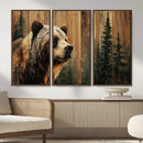 Grizzly Bear Wall Art Canvas Print, Rustic Wildlife Bear by MyGreatCanvas | Canvas Wall Art Prints | Photo Prints & Wall Decor