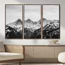 Black and White Mountain Wall Art Canvas Print, Snowy Alpine by MyGreatCanvas | Canvas Wall Art Prints | Photo Prints & Wall Decor