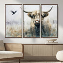 Abstract Highland Cow Animal Wall Art Canvas Print by MyGreatCanvas | Canvas Wall Art Prints | Photo Prints & Wall Decor