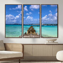 Caribbean Ocean Pier Seascape Wall Art Canvas Print, by MyGreatCanvas | Canvas Wall Art Prints | Photo Prints & Wall Decor