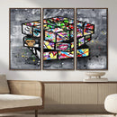 Graffiti Cube Abstract Street Art Wall Art Canvas Print by MyGreatCanvas | Canvas Wall Art Prints | Photo Prints & Wall Decor