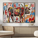 Texas Bull Wall Art Canvas Print, Abstract Graffiti Bull by MyGreatCanvas | Canvas Wall Art Prints | Photo Prints & Wall Decor