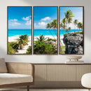 Tropical Beach Wall Art Canvas Print, Palm Tree Ocean by MyGreatCanvas | Canvas Wall Art Prints | Photo Prints & Wall Decor