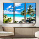 Tropical Beach Wall Art Canvas Print, Palm Tree Ocean by MyGreatCanvas | Canvas Wall Art Prints | Photo Prints & Wall Decor
