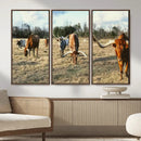 Texas Longhorn Wall Art Canvas Print, Western Ranch Cattle by MyGreatCanvas | Canvas Wall Art Prints | Photo Prints & Wall Decor