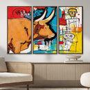 Basquiat Style Bull Graffiti Wall Art Canvas Print, Street by MyGreatCanvas | Canvas Wall Art Prints | Photo Prints & Wall Decor