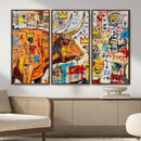 Basquiat Style Bull Graffiti Wall Art Canvas Print, Street by MyGreatCanvas | Canvas Wall Art Prints | Photo Prints & Wall Decor