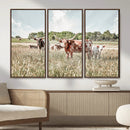 Texas Longhorn Cattle Wall Art Canvas Print, Rustic Ranch by MyGreatCanvas | Canvas Wall Art Prints | Photo Prints & Wall Decor
