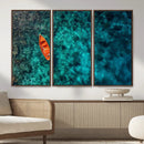 Turquoise Ocean Boat Wall Art Canvas Print by MyGreatCanvas | Canvas Wall Art Prints | Photo Prints & Wall Decor