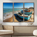 Coastal Fishing Boats Wall Art Canvas Print, Sunset Beach by MyGreatCanvas | Canvas Wall Art Prints | Photo Prints & Wall Decor