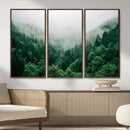 Misty Pine Forest Wall Art Canvas Print, Foggy Evergreen by MyGreatCanvas | Canvas Wall Art Prints | Photo Prints & Wall Decor