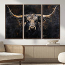 Abstract Longhorn Bull Wall Art Canvas Print – Rustic by MyGreatCanvas | Canvas Wall Art Prints | Photo Prints & Wall Decor