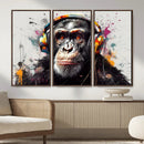 Dj Monkey Wall Art Canvas Print – Colorful Pop Art Banksy by MyGreatCanvas | Canvas Wall Art Prints | Photo Prints & Wall Decor