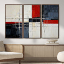 Navy Red Abstract Wall Art Canvas Print, Modern Luxury by MyGreatCanvas | Canvas Wall Art Prints | Photo Prints & Wall Decor