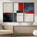 Navy Red Abstract Wall Art Canvas Print, Modern Luxury by MyGreatCanvas | Canvas Wall Art Prints | Photo Prints & Wall Decor