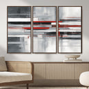 Gray Red Abstract Wall Art Canvas Print, Modern Abstract by MyGreatCanvas | Canvas Wall Art Prints | Photo Prints & Wall Decor