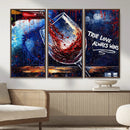 Red Wine Splash Abstract Wall Art Canvas Print, Modern Wine by MyGreatCanvas | Canvas Wall Art Prints | Photo Prints & Wall Decor