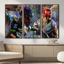 Graffiti Baseball Player Street Art Wall Art Canvas Print by MyGreatCanvas | Canvas Wall Art Prints | Photo Prints & Wall Decor