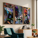 Graffiti Baseball Player Street Art Wall Art Canvas Print